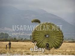 New US Army Military Surplus Foliage T10 Personnel Parachute 35' FT w Lines Cut