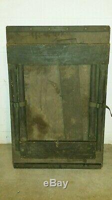 OLD U. S. MILITARY ARMY FOLDING FIELD TABLE DESK MOBILE OD GREEN 24x36x28 WOOD