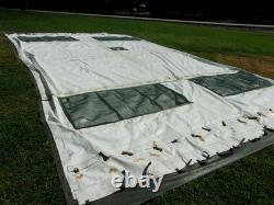 ONE MILITARY SURPLUS 16 x16 FRAME TENT CENTER SECTION ARMY-NO FRAMES INCLUDED