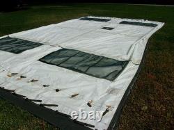 ONE MILITARY SURPLUS 16 x16 FRAME TENT CENTER SECTION ARMY-NO FRAMES INCLUDED