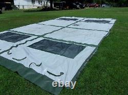 ONE MILITARY SURPLUS 16 x16 FRAME TENT CENTER SECTION ARMY-NO FRAMES INCLUDED