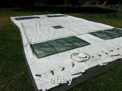 ONE MILITARY SURPLUS 16 x16 FRAME TENT CENTER SECTION ARMY-NO FRAMES INCLUDED