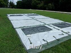 ONE MILITARY SURPLUS 16 x16 FRAME TENT CENTER SECTION ARMY-NO FRAMES INCLUDED