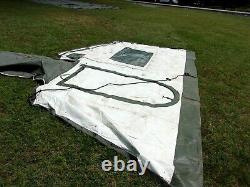ONE MILITARY SURPLUS 16 x16 FRAME TENT DOOR SECTION ARMY. NO FRAMES INCLUDED