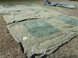 ONE MILITARY SURPLUS 16 x16 REG CANVAS FRAME TENT CENTER SECTION- ARMY-NO FRAMES