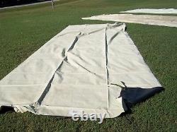 ONE. MILITARY SURPLUS TEMPER TENT FLOOR SETION. 20 x 8. ARMY. TAN-BLACK SIDE