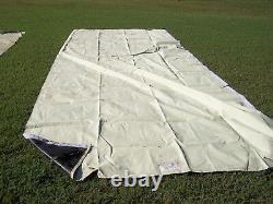 ONE. MILITARY SURPLUS TEMPER TENT FLOOR SETION. 20 x 8. ARMY. TAN-BLACK SIDE
