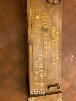 Old vintage wooden army Raf Military box trunk case ammo Industrial