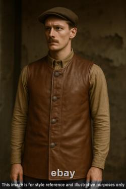 Original Army Vest Vintage Belgian Military Jerkin WW2 Leather Wool Waistcoat