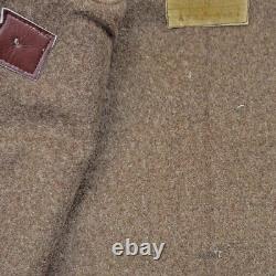 Original Army Vest Vintage Belgian Military Jerkin WW2 Leather Wool Waistcoat