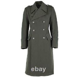 Original Austrian Army Coat Long Wool Grey Warm Heavy Overcoat Military Surplus