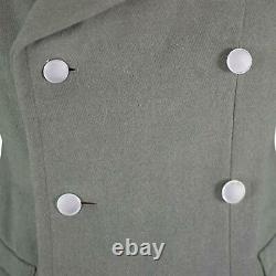 Original Austrian Army Coat Long Wool Grey Warm Heavy Overcoat Military Surplus