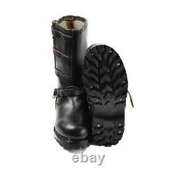 Original Austrian Army Issue Boots Leather Black Bh Shoes Military Surplus New
