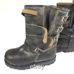Original Austrian Army Issue Boots Leather Black Bh Shoes Military Surplus New