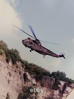 Original Framed MOD Military Picture Photograph Print Royal Navy Helicopter