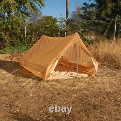 Original French Army 2-Person Desert Tent-Genuine Military Outdoor Camping Tan