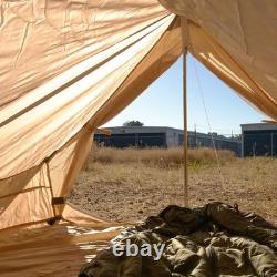 Original French Army 2-Person Desert Tent-Genuine Military Outdoor Camping Tan