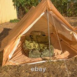 Original French Army 2-Person Desert Tent-Genuine Military Outdoor Camping Tan