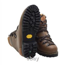 Original German Military Army Hiking Boots Leather Vibram Outdoor Brown