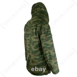 Original Russian Army Flora Camouflage Jacket with Liner & Fur Collar Surplus