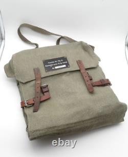 Original Swiss Army Military Electrician Tele Tool Bag Leather Salt & Pepper Ftg