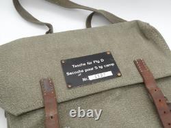 Original Swiss Army Military Electrician Tele Tool Bag Leather Salt & Pepper Ftg