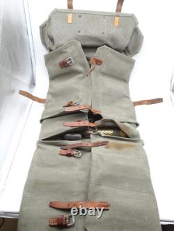 Original Swiss Army Military Electrician Tele Tool Bag Leather Salt & Pepper Ftg