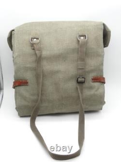 Original Swiss Army Military Electrician Tele Tool Bag Leather Salt & Pepper Ftg