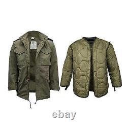 Original US M65 Jacket Army Military Combat Field Vintage Coat Olive Green New