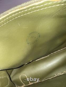 Original Vintage Army Bag Leather Strap Tote Canvas Shoulder Day Sack