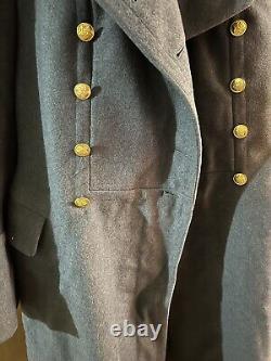 Overcoat Shinel Military Coat Fur Winter Soviet Original Army USSR Size 50-3C