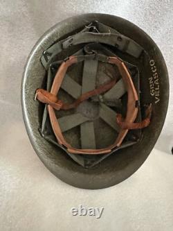 PHILIPPINE MILITARY ARMY HELMET 1950s Owned by General Segundo Pilar Velasco