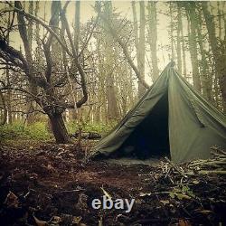 POLISH BLUE ARMY MILITARY LAAVU TENT 2 PERSON 2x PONCHO SHELTER TARP USED SIZE 2