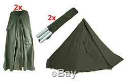 POLISH GREEN ARMY MILITARY LAAVU TENT Shelter for 2 PERSON Teepee Coat (Size 3)