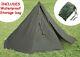 Polish Green Army Nos Military Laavu Tent 2 Person Teepee Size 1 + Storage Bag