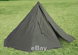 POLISH GREEN ARMY NOS MILITARY LAAVU TENT 2 PERSON Teepee Size 3 + STORAGE BAG