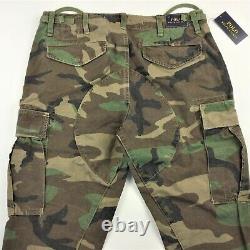 POLO RALPH LAUREN Men Surplus Military Army Camo Utility Cargo Pants Jeans 32x32
