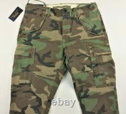POLO RALPH LAUREN Men Surplus Military Army Camo Utility Cargo Pants Jeans 32x32