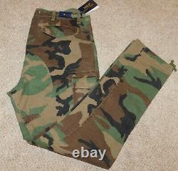 POLO RALPH LAUREN SURPLUS MILITARY CAMO BDU FATIGUE CARGO PANTS 32x32 CAMOUFLAGE