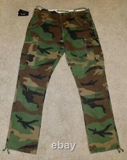 POLO RALPH LAUREN SURPLUS MILITARY CAMO BDU FATIGUE CARGO PANTS 32x32 CAMOUFLAGE