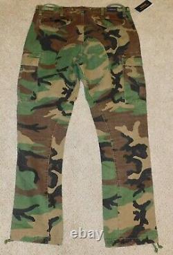 POLO RALPH LAUREN SURPLUS MILITARY CAMO BDU FATIGUE CARGO PANTS 32x32 CAMOUFLAGE