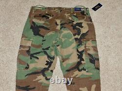 POLO RALPH LAUREN SURPLUS MILITARY CAMO BDU FATIGUE CARGO PANTS 32x32 CAMOUFLAGE