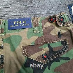 POLO Ralph Lauren Camo Utility Cargo Pants Mens 32x32 Military Surplus Brown