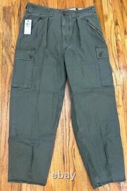 POLO Ralph Lauren Pleated Baggy Army Military Field Surplus Cargo Pants 34 RRL