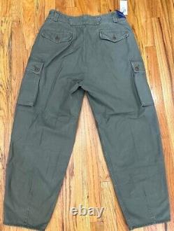 POLO Ralph Lauren Pleated Baggy Army Military Field Surplus Cargo Pants 34 RRL