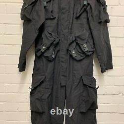 PROTOTYPE BLACK GORETEX/WATEPROOF COVERALL OVERALL with pockets, British military