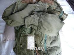 Parka, olive green. Military, vintage