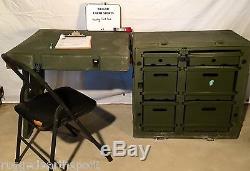 Pelican Hardigg Portable Military Field Desk USGI Army Table USA 472-FLD-DESK-TA