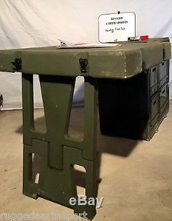 Pelican Hardigg Portable Military Field Desk USGI Army Table USA 472-FLD-DESK-TA