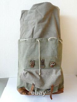 Perfect Swiss Army Military Backpack Rucksack 58 Canvas Salt Pepper Switzerland